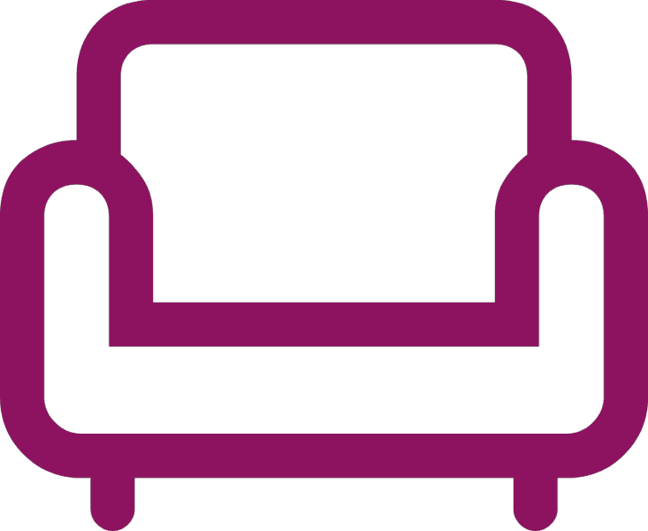 Couch icon. Icône de canapé. 