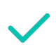 teal checkmark