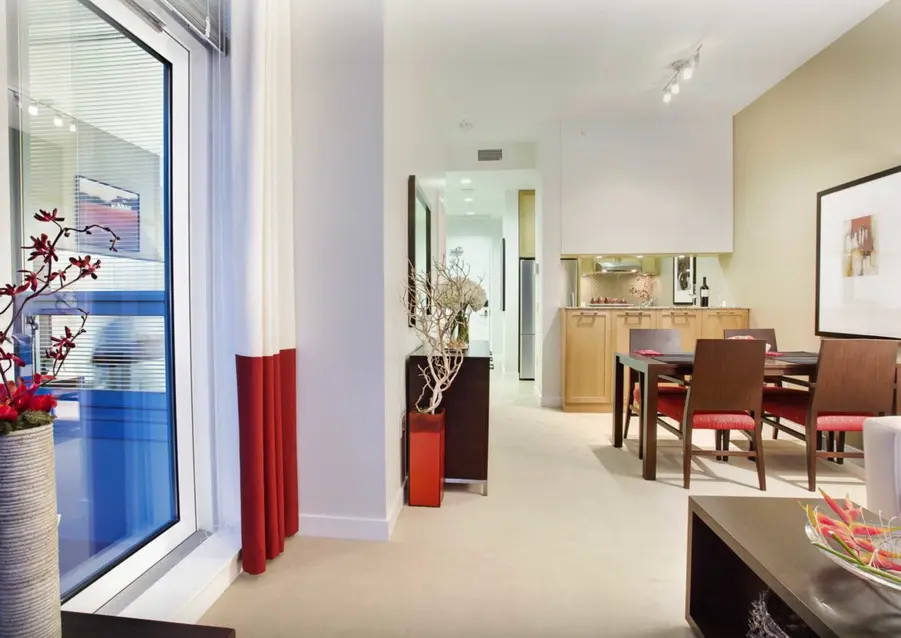 Alternative view of model suite, living area at Chartwell Wesbrook Village