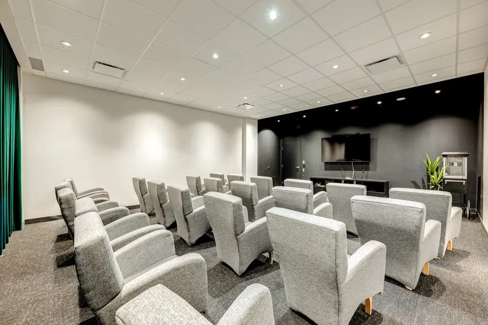 Salle de cinéma à Chartwell, dans les Mille-Îles / Theater room at Chartwell in the Thousand Islands