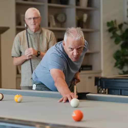 Chartwell Residents enjoying the game of Billiards