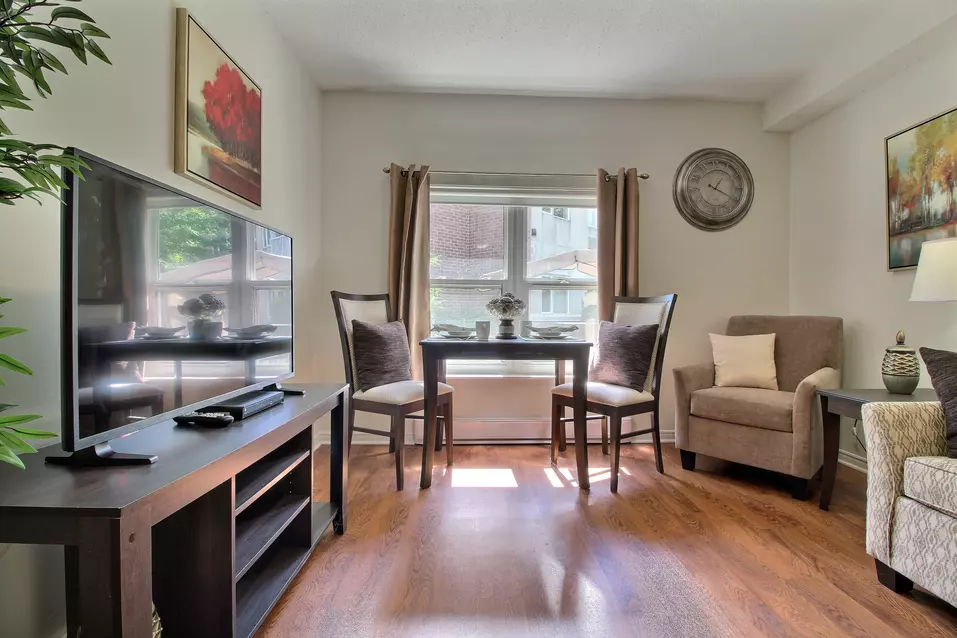 1 bedroom living room at chartwell hartford retirement residence