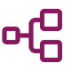 Vector icon of organization structure / Icône vectorielle représentant la structure organisationnelle