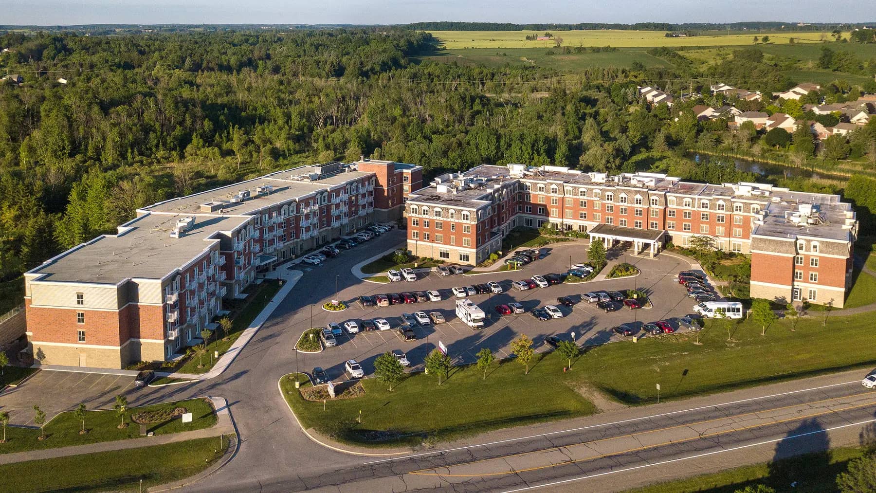 Chartwell Montgomery Village Retirement Residence aerial photo of surrounding woods