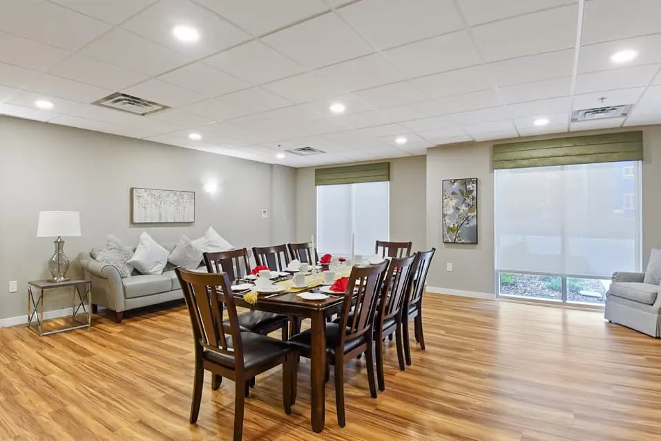 private dining room at chartwell emerald hills retirement residence