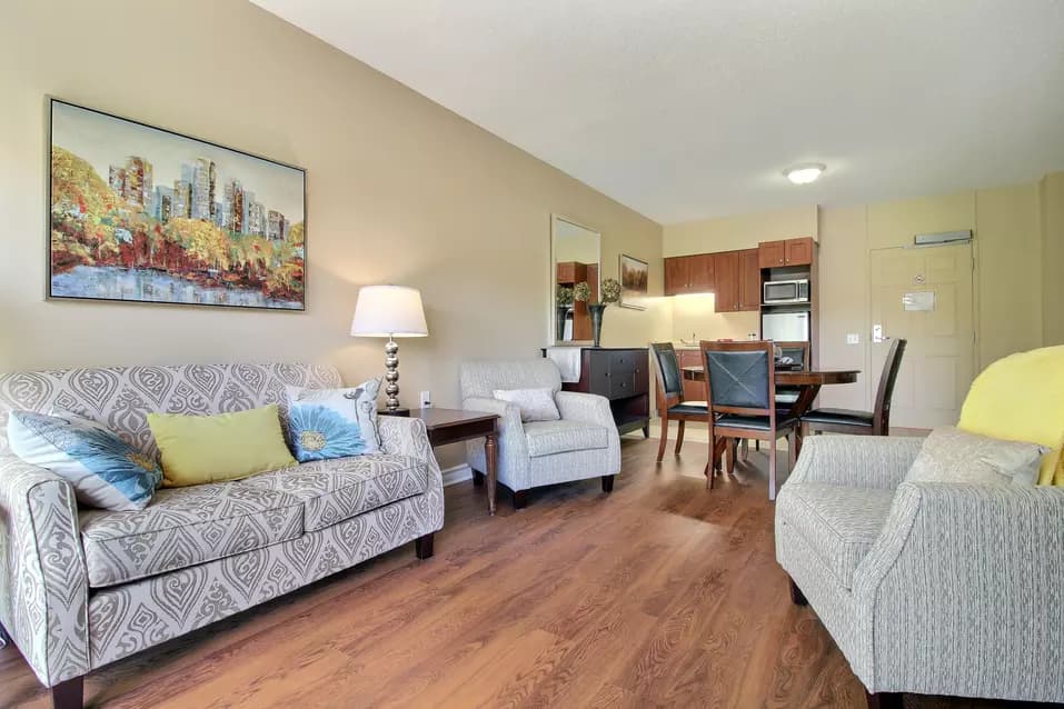 1 bedroom suite with kitchenette at chartwell hartford retirement residence
