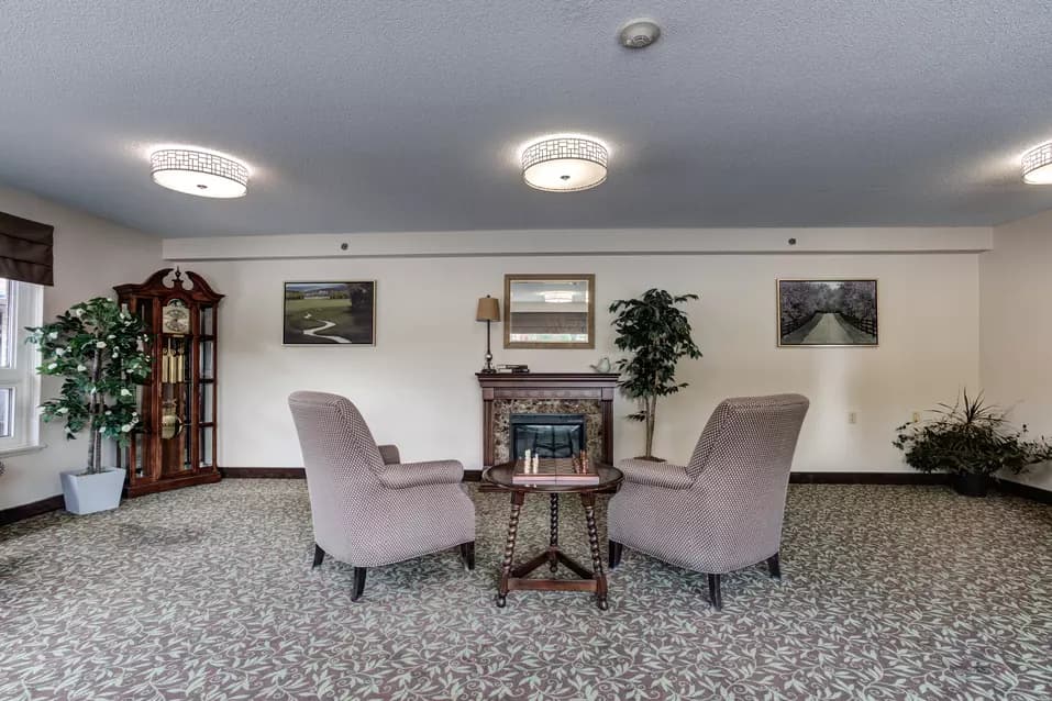 The comfy lounge of Chartwell Westmount on William Retirement Residence