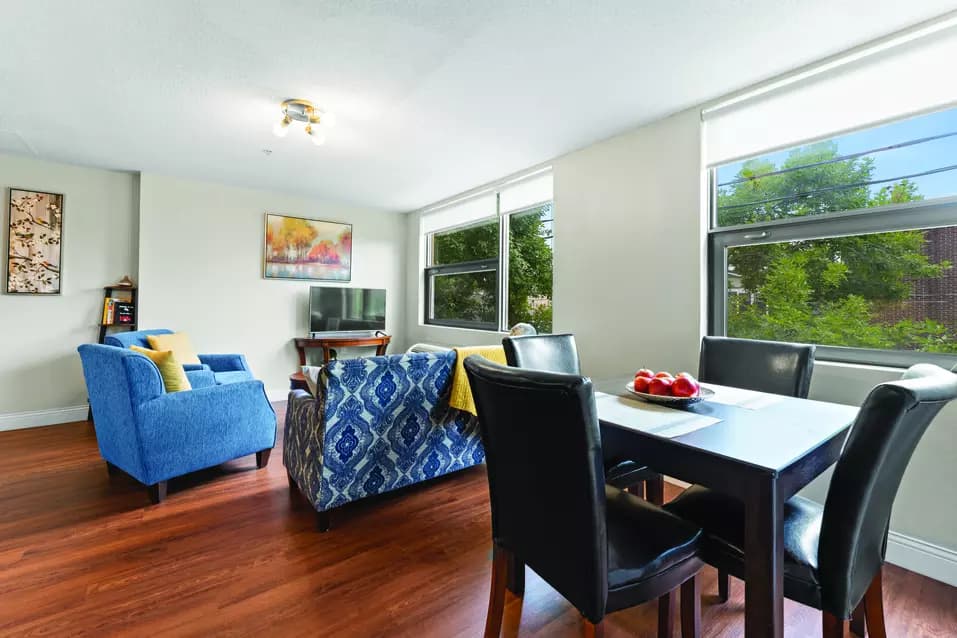 Chartwell Avondale Retirement Residence suite living room and dining room.