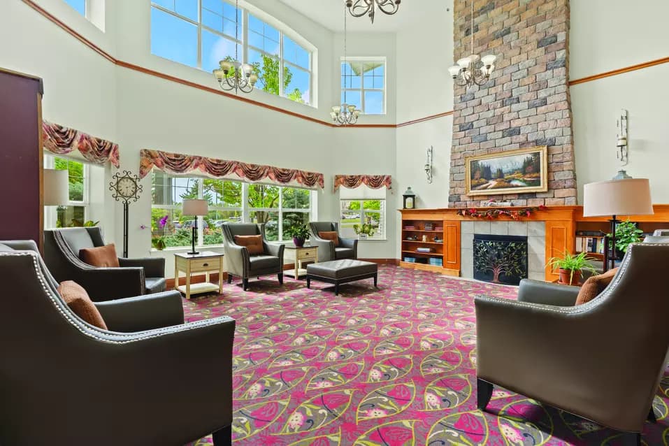 Elegant common area of Glacier Ridge Retirement Residence